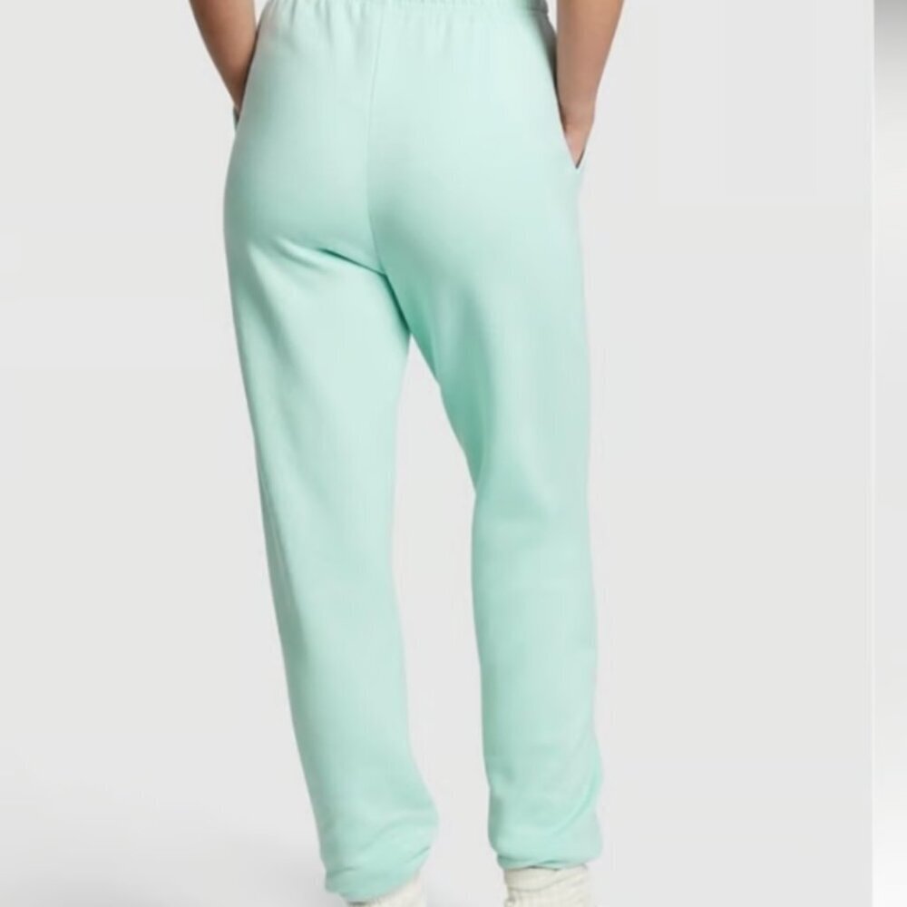 VS PINK Everyday Fleece High Waist Sweatpants in Blue Opal - Picture 3 of 11